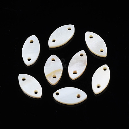 Natural Freshwater Shell Connector Charms SHEL-N026-186-1