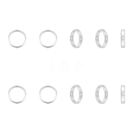 10Pcs 201 Stainless Steel Bead Frames STAS-UN0058-88-1