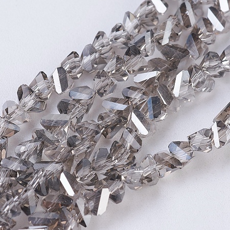 Electroplate Glass Beads Strands EGLA-J145-4mm-PL01-1