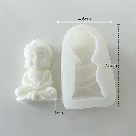 Buddha Statue Scented Candle Food Grade Silicone Molds PW-WG71214-01-1