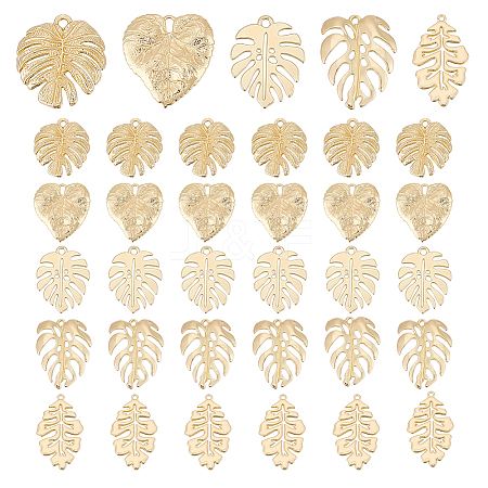   Monstera Leaf Pendant Sets DIY-PH0013-15-1