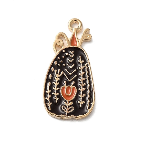 Thanksgiving Day Golden Tone Alloy Enamel Pendants ENAM-M002-01O-G-1