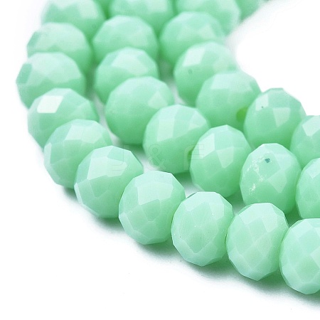 Opaque Solid Color Imitation Jade Glass Beads Strands EGLA-A044-P6mm-D14-1