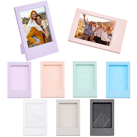 7Pcs 7 Colors Acrylic 3-inch Instant Camera Photo Frame AJEW-CP0011-28A-1