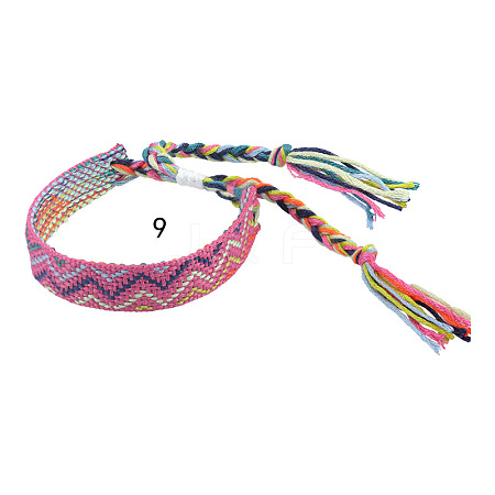 Cotton Braided Wave Pattern Cord Bracelet FIND-PW0013-002I-1