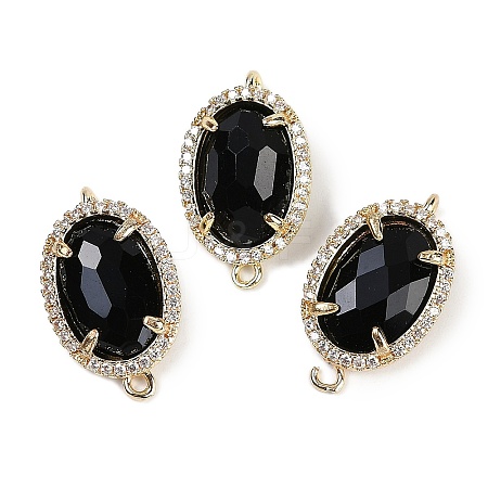 Natural Obsidian Faceted Oval Links G-B126-07G-03-1