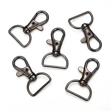 Zinc Alloy Swivel D Rings Lobster Claw Clasps X1-E341-8-B-1