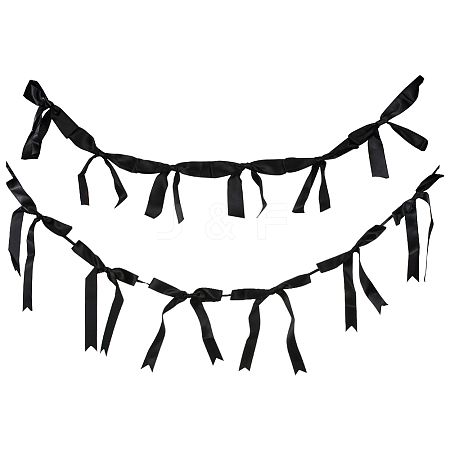 2 Styles Cloth Bowknot Banners AJEW-SP0002-70E-1