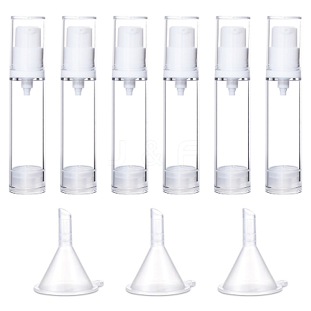 Globleland 6Pcs Plastic Sample Perfume Spray Bottles AJEW-GL0002-29-1