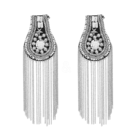 SUPERFINDINGS 2Pcs Fashionable Tassel Epaulettes FIND-FH0008-80P-1