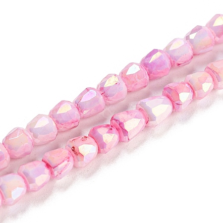 Electroplate Glass Beads Strand GLAA-G088-03-01E-1