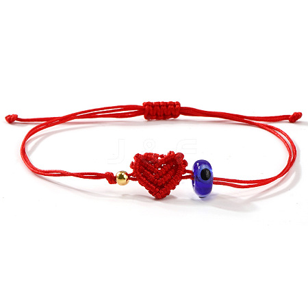 Lampwork Bead Braided Bead Bracelets JB7932-6-1