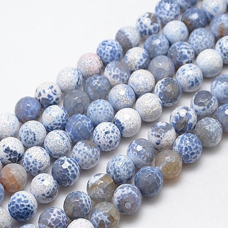 Natural Fire Crackle Agate Beads Strands G-L084-14mm-34-1