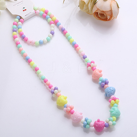 Plastic Beaded Necklaces & Beaded Bracelets WG32877-06-1