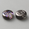 Transparent Electroplated UV Plating Glass Beads GLAA-TAC0024-12D-E-2