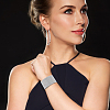 3Pcs 3 Colors Rhinestone Wide Cord Bracelets Set with Velvet Inside BJEW-AN0001-73-5