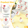 8Pcs Independence Day Theme Silicone Beads SIL-YW0002-39-2