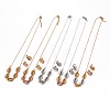 304 Stainless Steel Pendant Necklaces and Stud Earrings Sets SJEW-E335-01-1