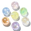 30Pcs Rainbow Iridescent Plating Acrylic Beads TACR-CJ0001-52-3