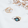 2Pcs 2 Styles Alloy Scarf Buckle AJEW-LP0010-59-1