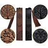 CRASPIRE 1 set Rosewood & African Blackwood Bookmarks Set AJEW-CP0001-78L-3