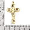 Real 18K Gold Plated Brass Micro Pave Cubic Zirconia Pendants KK-A209-22G-4