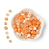 200Pcs Flat Round Acrylic Enamel Beads MACR-FS0001-88-2