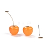 Lifelike Cherry Resin Dangle Stud Earrings LS-EJEW-F274-01A-3