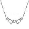 925 Sterling Silver Pendant Necklaces NJEW-L179-06P-1