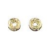 Brass Pave Clear Cubic Zirconia Beads KK-N259-39B-01-3