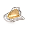 Irregular 304 Stainless Steel Cuff Open Rings SA-CBV3037-01GP-4