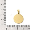 Ion Plating(IP) 304 Stainless Steel Pendants STAS-I204-W-G-3
