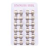 Three-colour 304 Stainless Steel Huggie Hoop Earrings EJEW-L252-008M-3