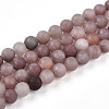 Natural Purple Aventurine Beads Strands G-T106-278-1