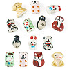 7Pcs 7 Styles Handmade Porcelain Beads PORC-TA0001-33-1