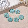 Synthetic Turquoise Charms G-MSMC007-36-4