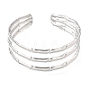 21MM 304 Stainless Steel 3-Strand Cuff Bangles for Women SA-CBAB767-27P-4