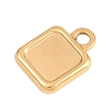 304 Stainless Steel Pendant Cabochon Settings STAS-D264-08A-G-2