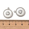 304 Stainless Steel Pave Crystal Rhinestone Pendants with Shell STAS-L022-331P-3