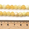 Natural Yellow Jade Beadd Strands G-A274-A01-6mm-5