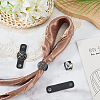 4Pcs 4 Styles PU Leather with Alloy Scarf Clips FIND-CL0002-27-4