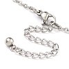 Non-Tarnish Summer Beach 304 Stainless Steel Cable Chain Starfish Charm Bracelets BJEW-P334-02P-3