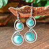 Bohemian Style Alloy Acrylic Dangle Earrings WG0B115-08-1