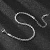 304 Stainless Steel Rope Chain Bracelets for Women LS-BJEW-Q051-04P-5