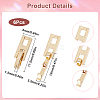 6Pcs Brass Fold Over Clasps KK-SC0005-46-2