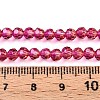 Baking Paint Transparent Glass Beads Strands X-DGLA-A035-T4mm-A03-5