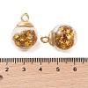 Glass Round Pendants GLAA-P063-01G-02-3