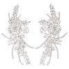 Flower Resin Rhinestone Decorative Corsages for Clothing Accessories PATC-WH0021-064C-1
