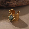 Oval Natural Labradorite Finger Rings WG460C0-01-2