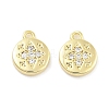 Brass Micro Pave Cubic Zirconia Pendants ZIRC-P120-01G-1